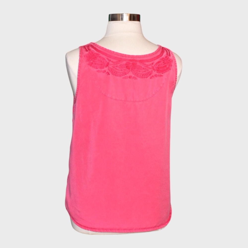Soft Surroundings Sleeveless Embroidered V Neck Tank Top‎ - Picture 3 of 5